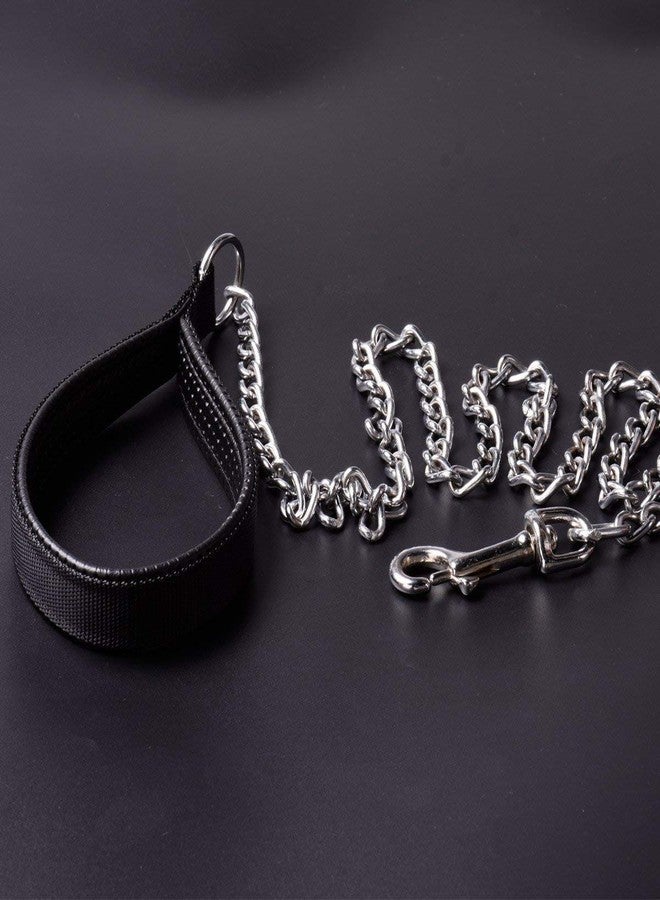 BohoBark Heavy Duty Dog Leash Metal Dog Leash Dog Chain with Padded Handle, Durable Leash Grinder Chain Silver Hook Handle Leash Chain (Color May Vary) - Image 5